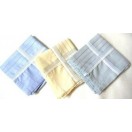 SET of 3 Men's Cotton Handkerchief Hanky - 17 inches Pocket Square